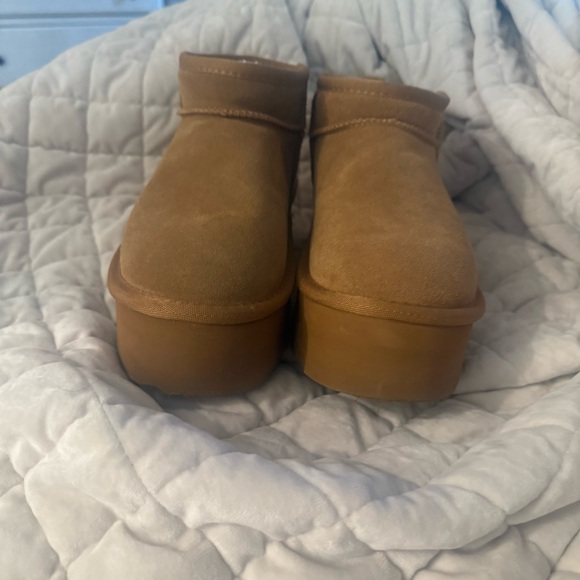 Cushionaire Chestnut Suede Platform Ankle Boots - Picture 11 of 11